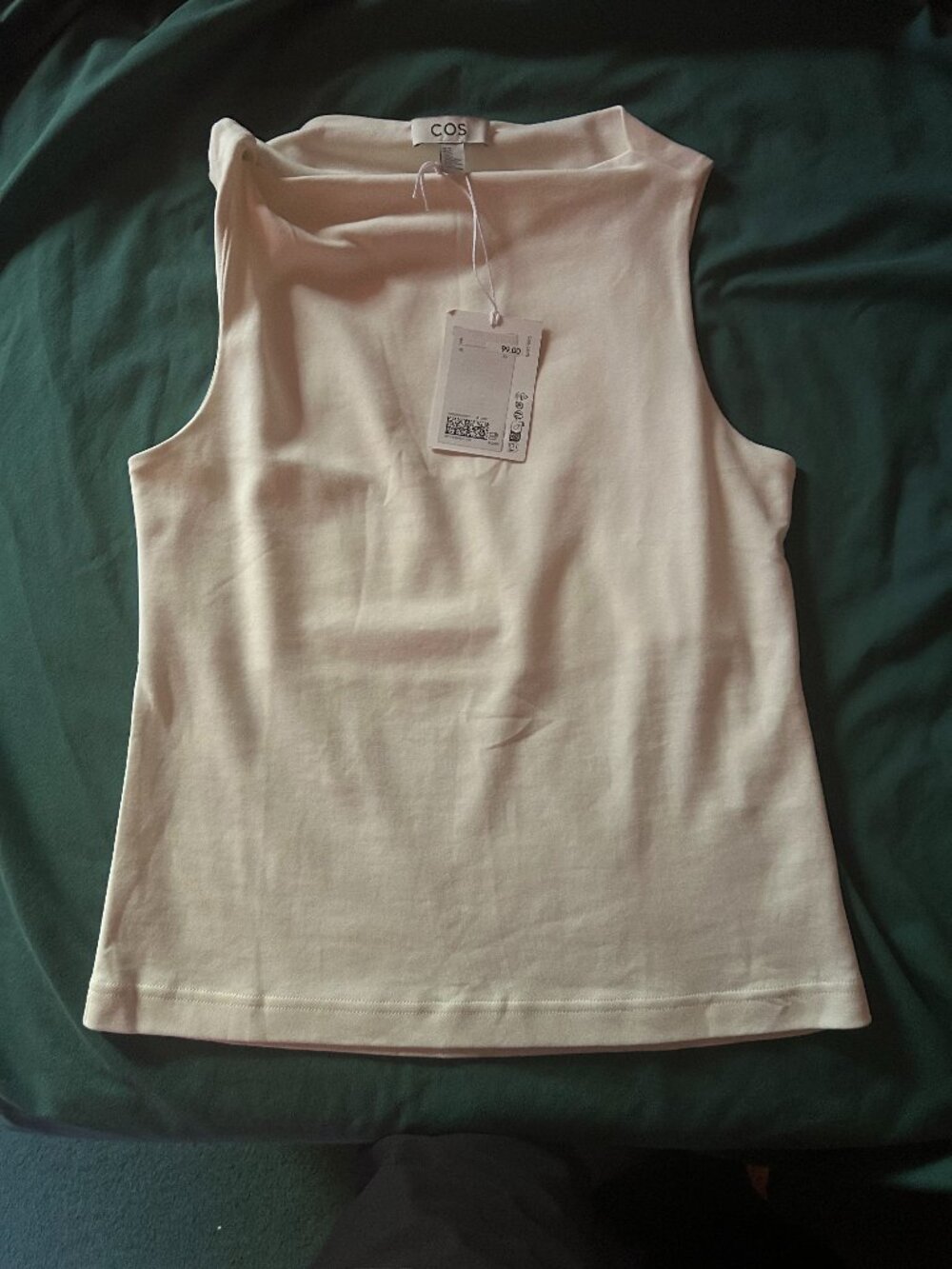 COS white sleeveless asymmetrical top - (size XS) - NEW with TAGS